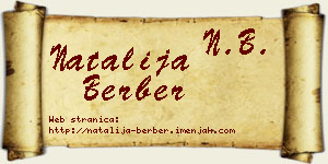 Natalija Berber vizit kartica